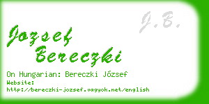 jozsef bereczki business card
