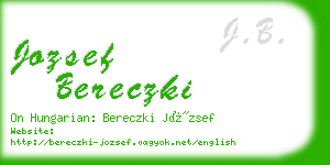 jozsef bereczki business card